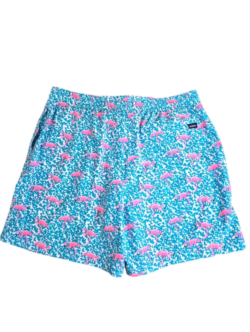 CHUBBIES Swim Trunks The Domingos Are For Flamingos Blue Pink Swim Shorts XL